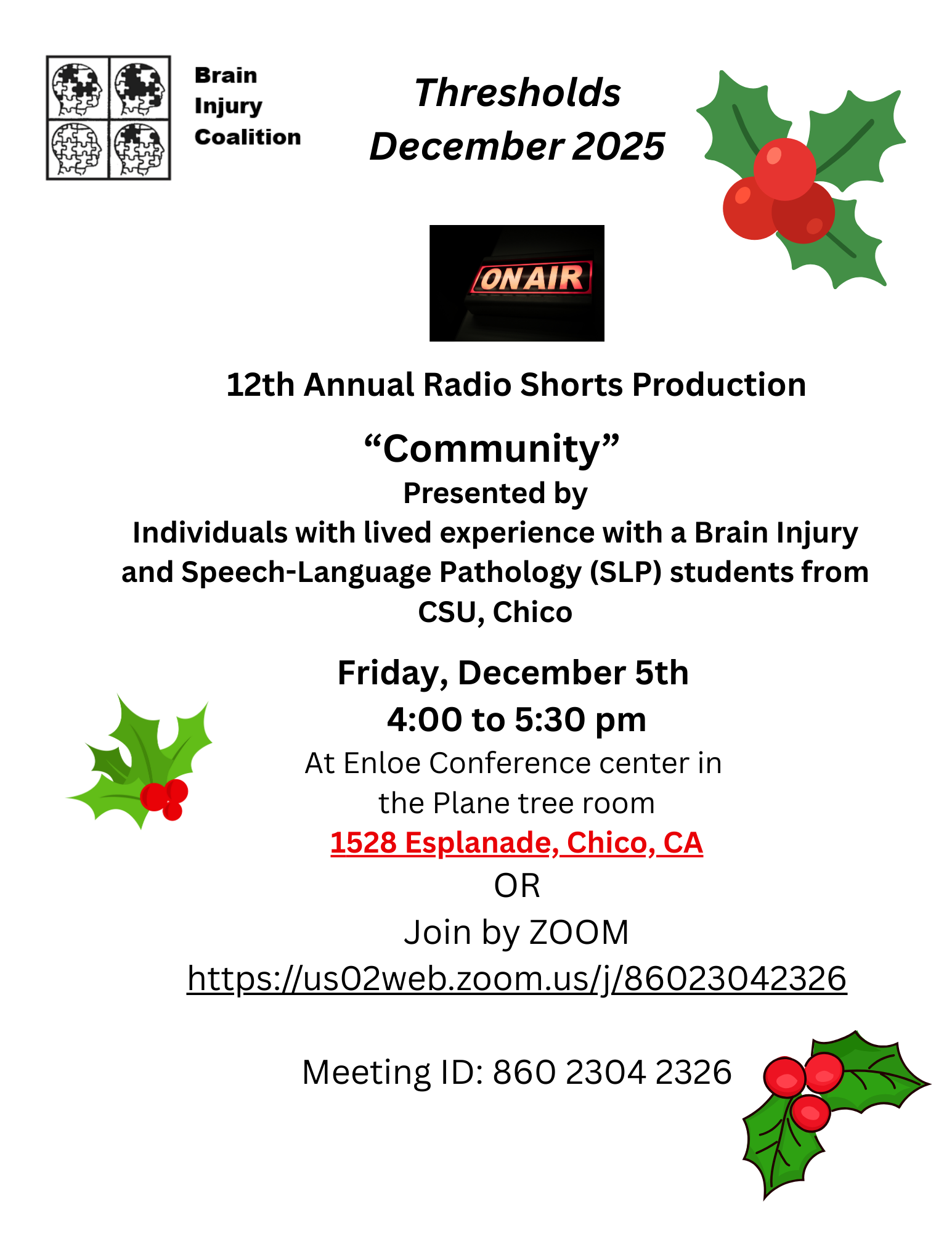 September Thresholds Event Flyer